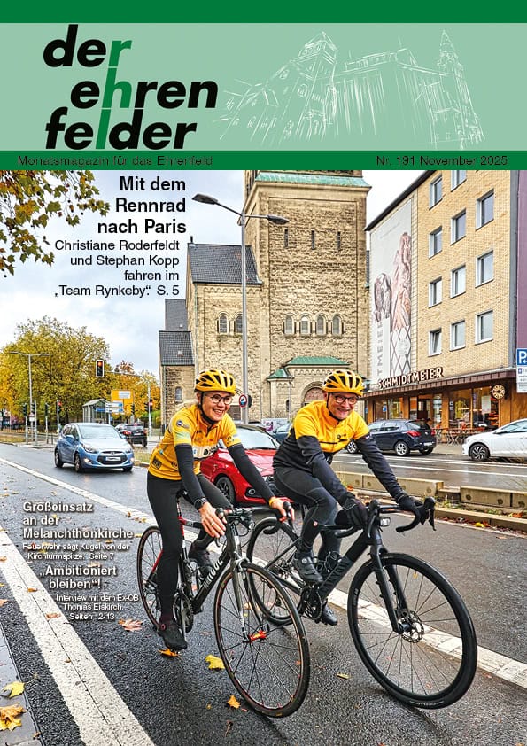 Titelseite des Magazins "Der Ehrenfelder" in Bochum Ausgabe 191 aus dem November 2025