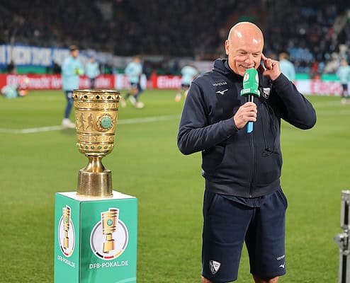 Trainer Uwe Rösler und der DFB-Pokal
