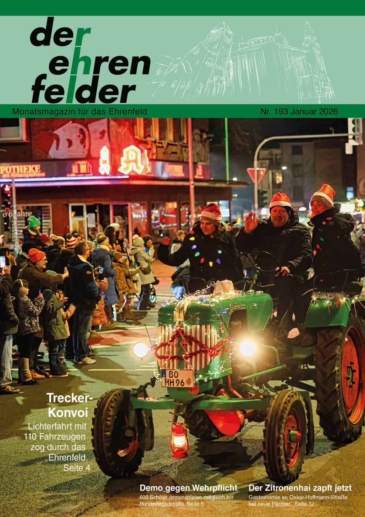 Titelbild des Magazins Der Ehrenfelder in Bochum Januar 2026